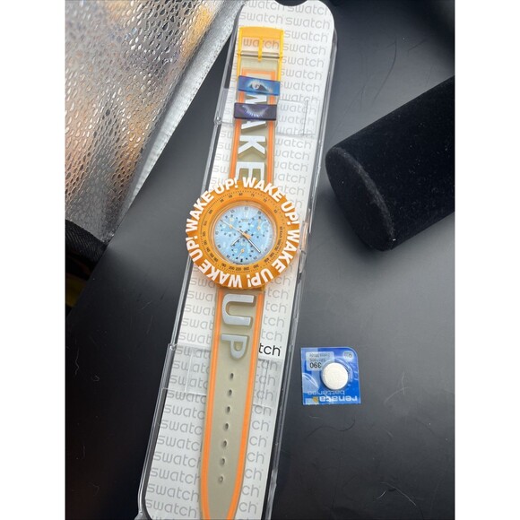 Swatch SPECIAL 1998 - SBZ104R - Roma Launch WAKE UP By Spike Lee - New